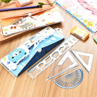 卡通學生套尺 簡約經典的學習伴侶